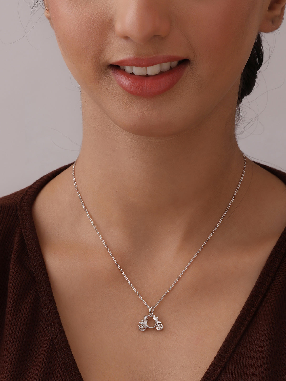 Scooter Charm Pendant Necklace