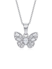 Rhodium Pendant Necklace