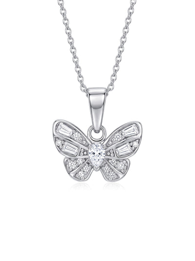 Rhodium Pendant Necklace