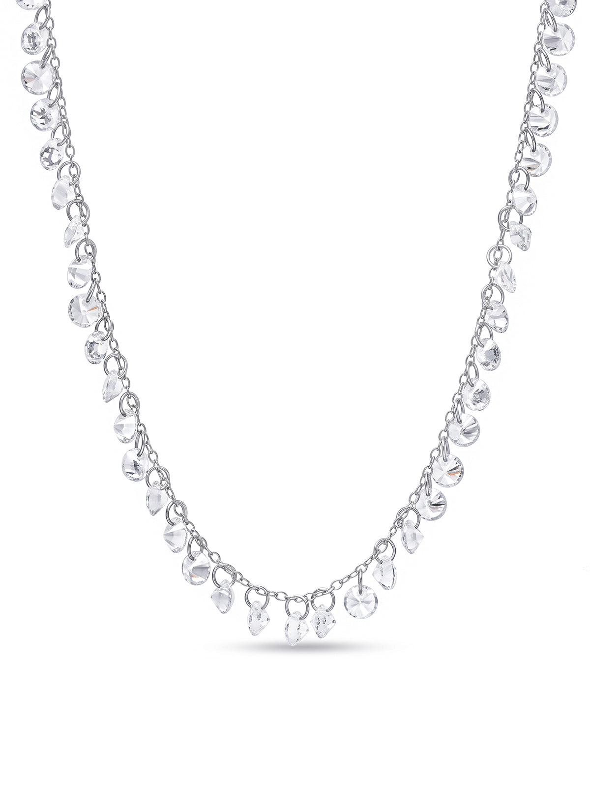 Crystal Charm Station Necklace