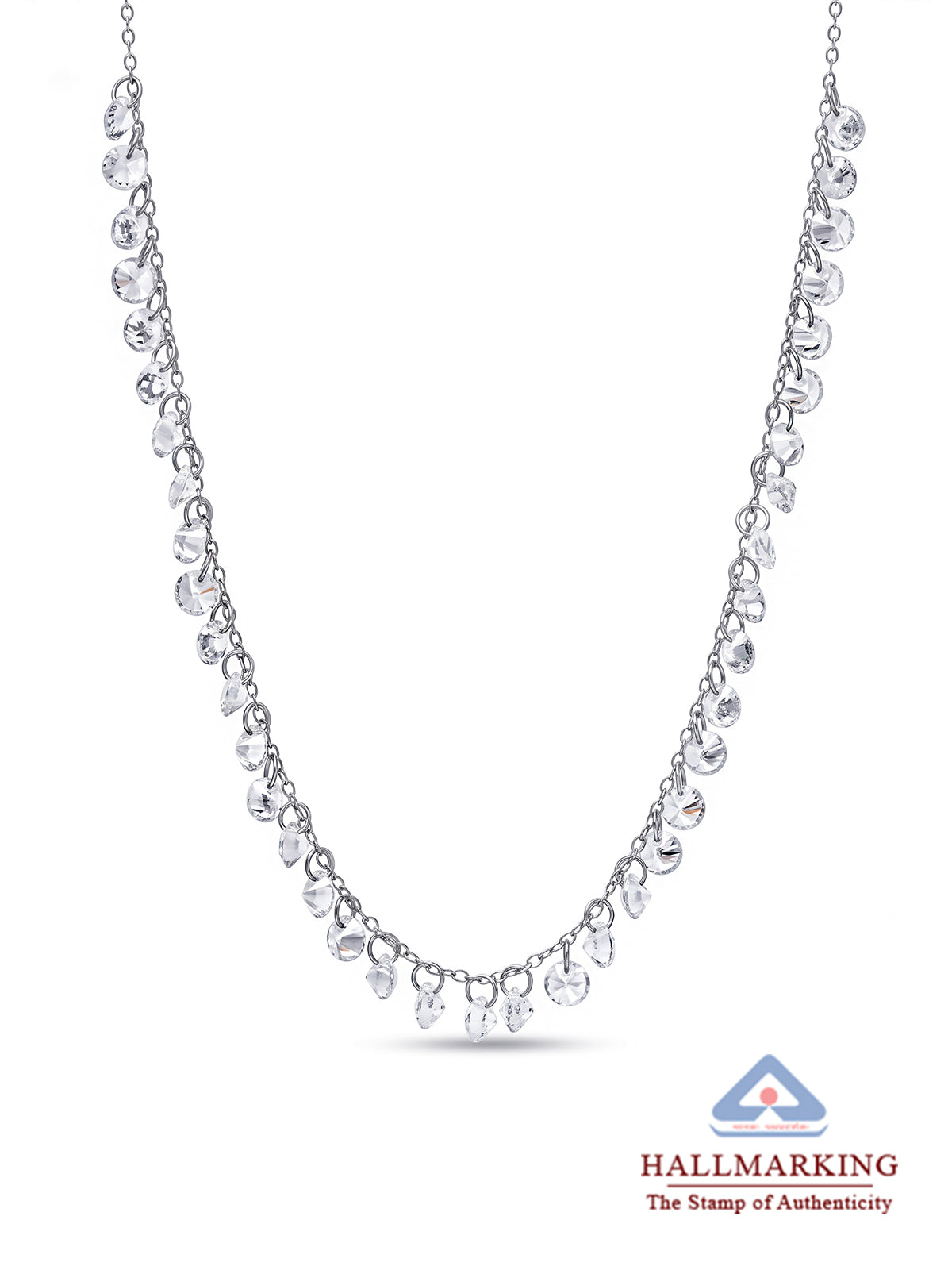 Crystal Charm Station Necklace