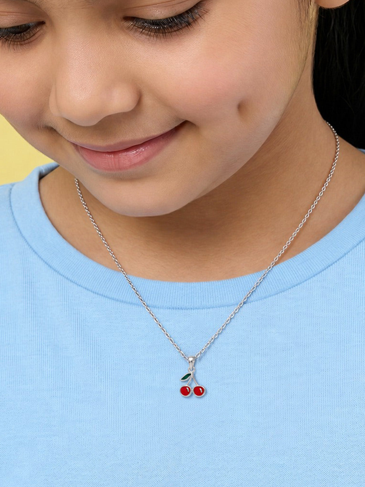 Cherry Charm Pendant Necklace