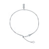 925 Sterling Silver Infinity Cubic Zirconia Charm Anklets for Women (SINGLE ANKLET)