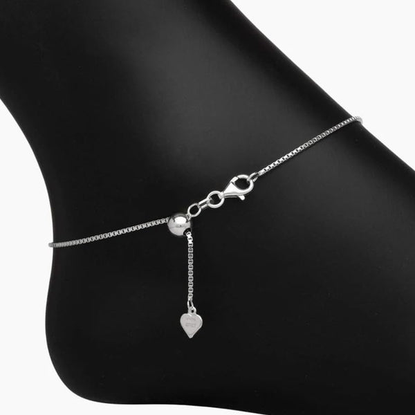 925 Sterling Silver Infinity Cubic Zirconia Charm Anklets for Women (SINGLE ANKLET)