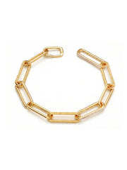 Liora Gold Paperclip CZ Bracelet