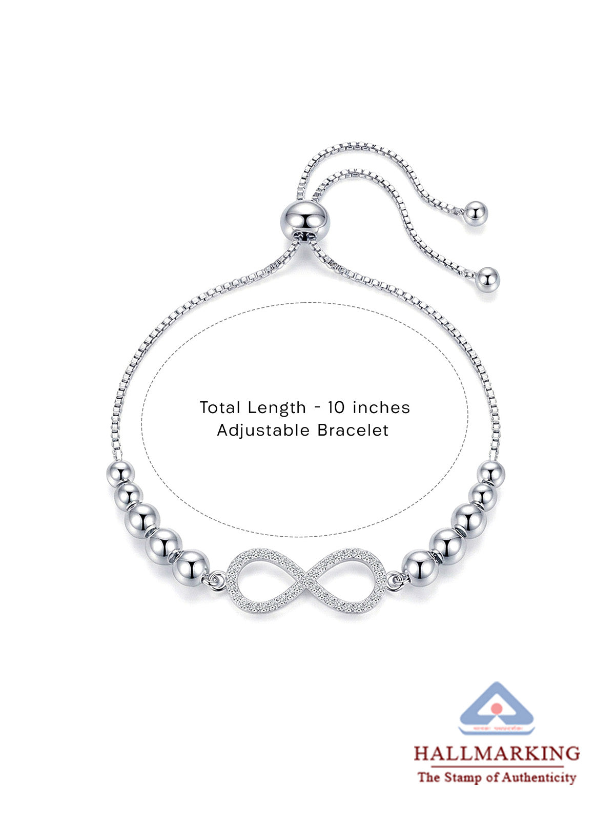 Spira Infinity CZ Bolo Women's Bracelet