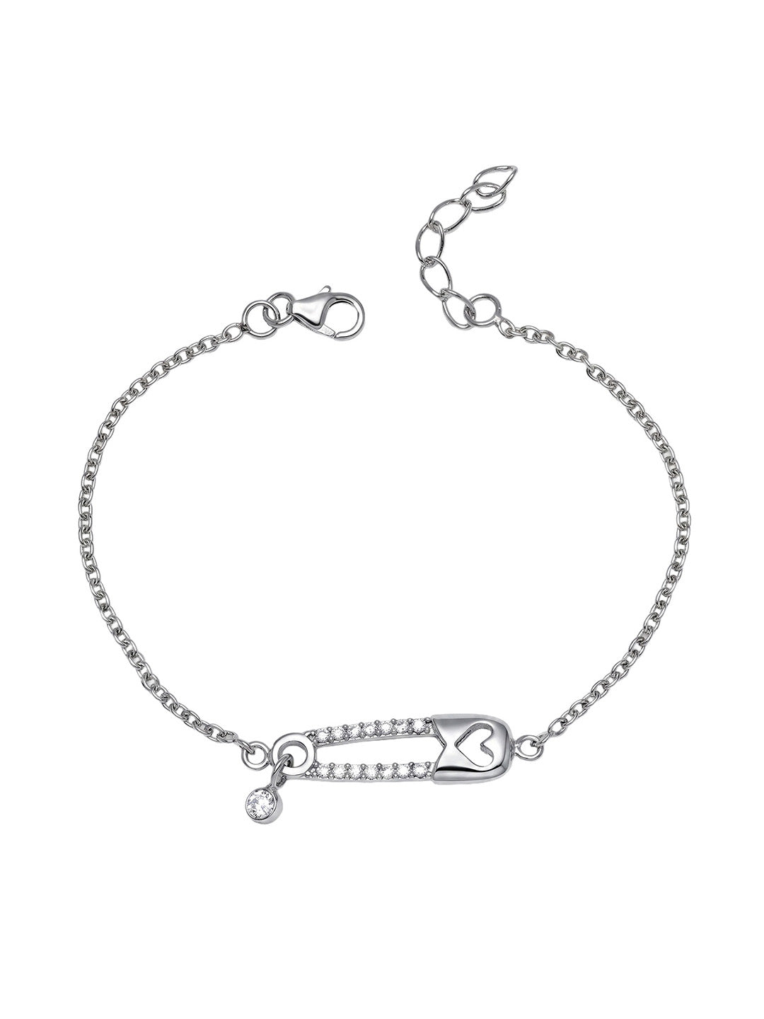 Rhodium Twinkle Charm Bracelet