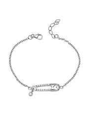 Rhodium Twinkle Charm Bracelet