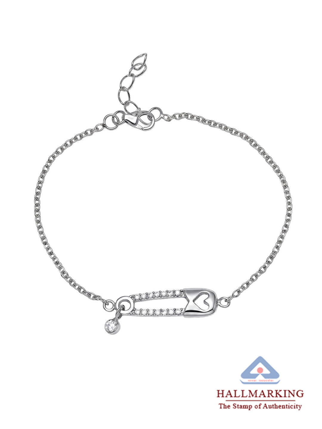Rhodium Twinkle Charm Bracelet