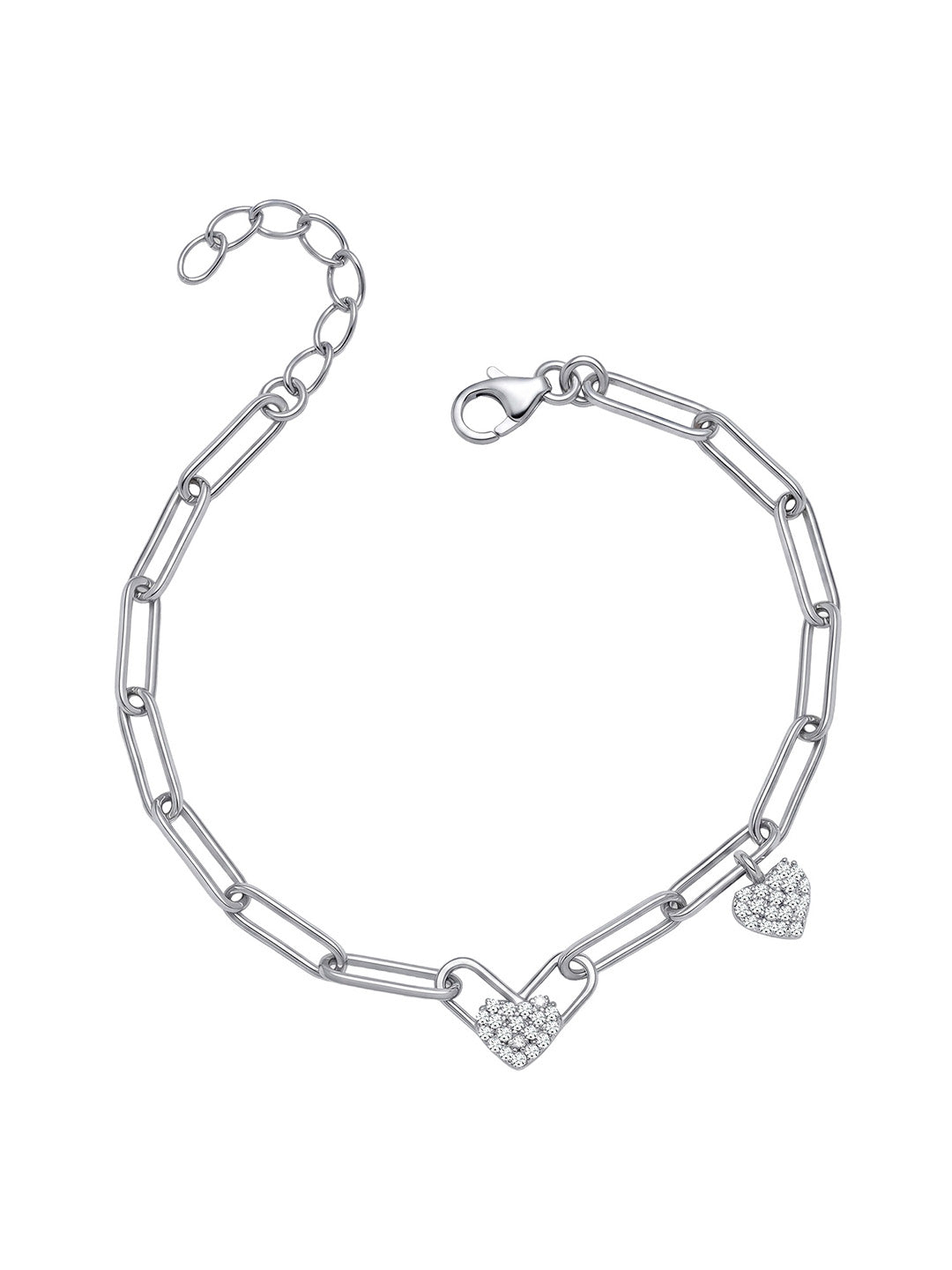 Rhodium Melody Charm Bracelet