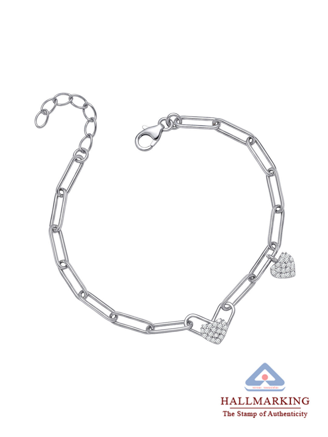 Rhodium Melody Charm Bracelet
