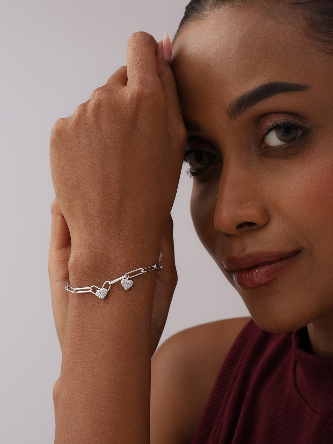 Rhodium Melody Charm Bracelet