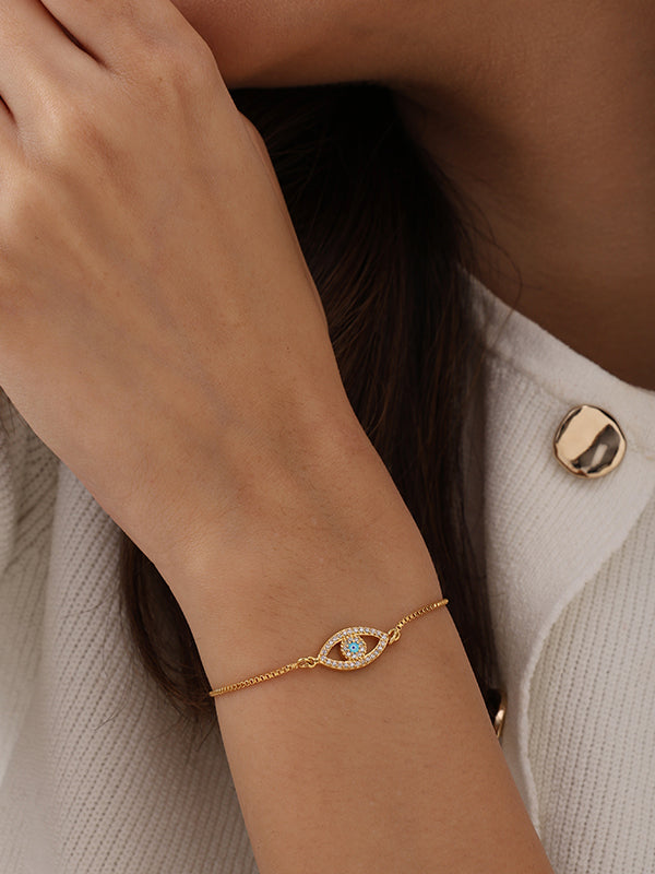 Seren Graceful Evil Eye Slider Bracelet for Women