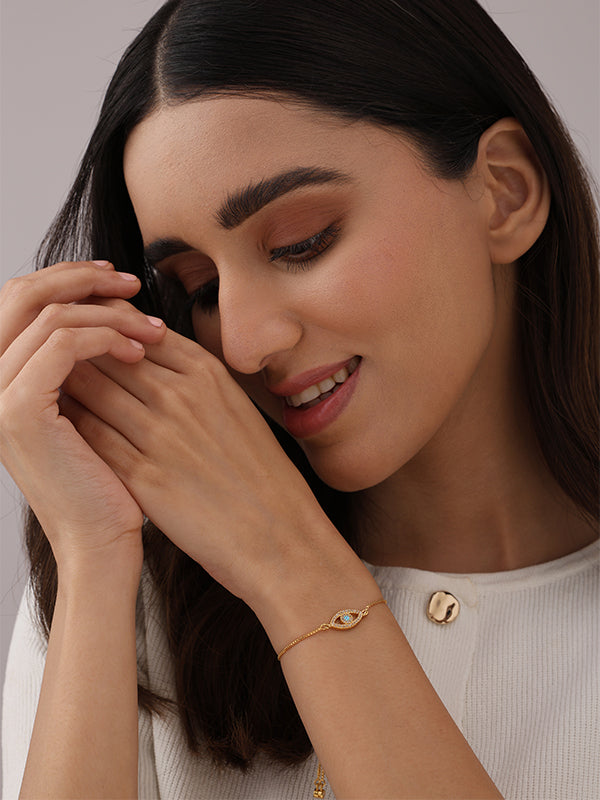 Seren Graceful Evil Eye Slider Bracelet for Women