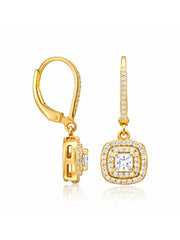 Gold Lever Back Drop Earrings