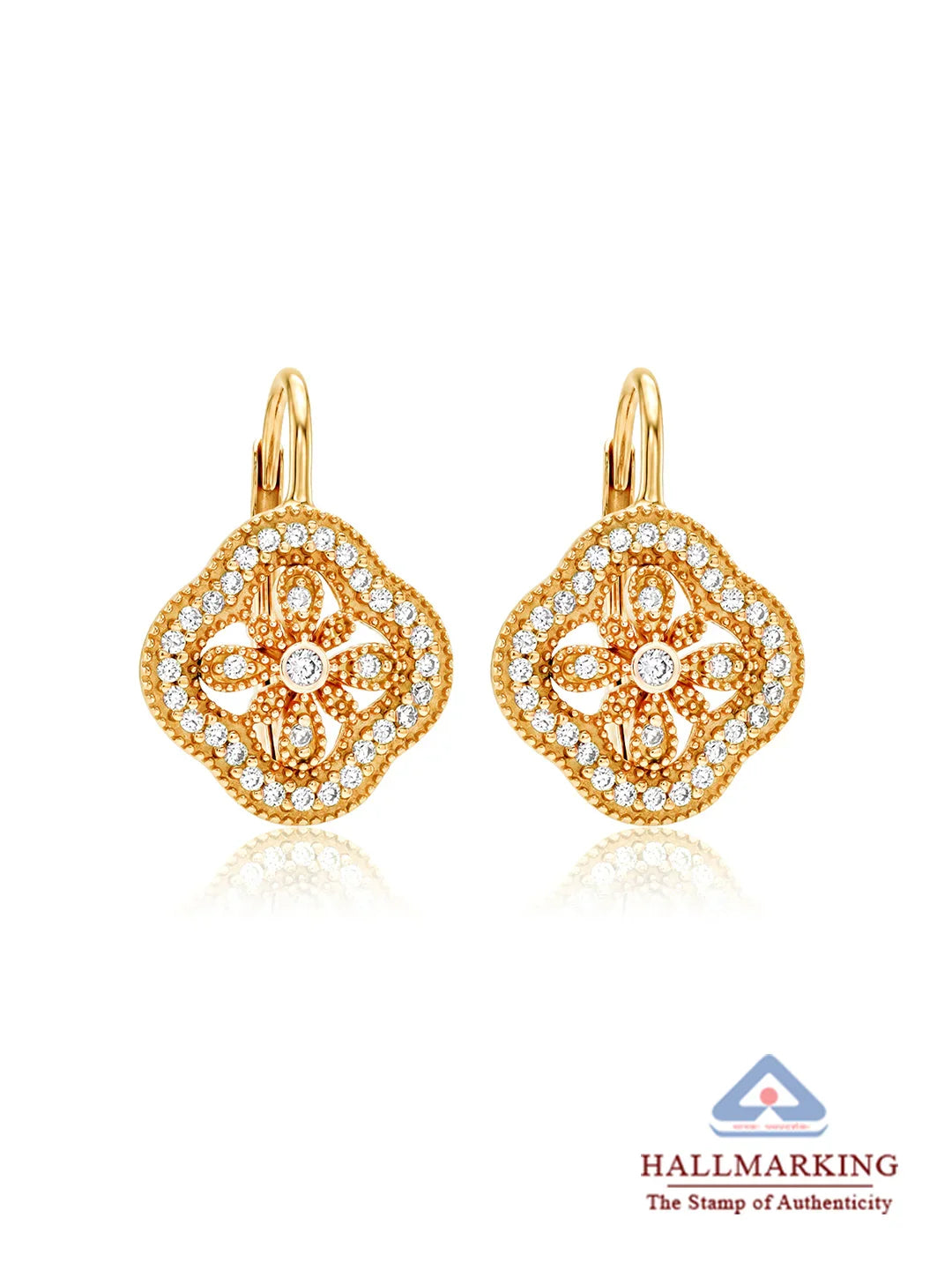14K Gold-Plated Nivara Clover Danglers