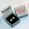 925 Sterling Silver Cubic Zirconia Flower Solitaire Diamond like Brilliance Sparkling Stud Earrings With Raksha Bandhan Gift Box For Sister