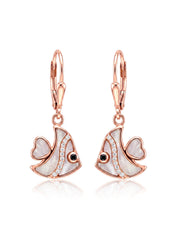 Rose Gold Fish Dangle Earring