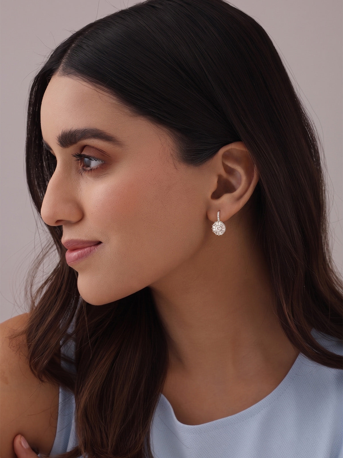 Rhodium Everyday Dangler Earrings
