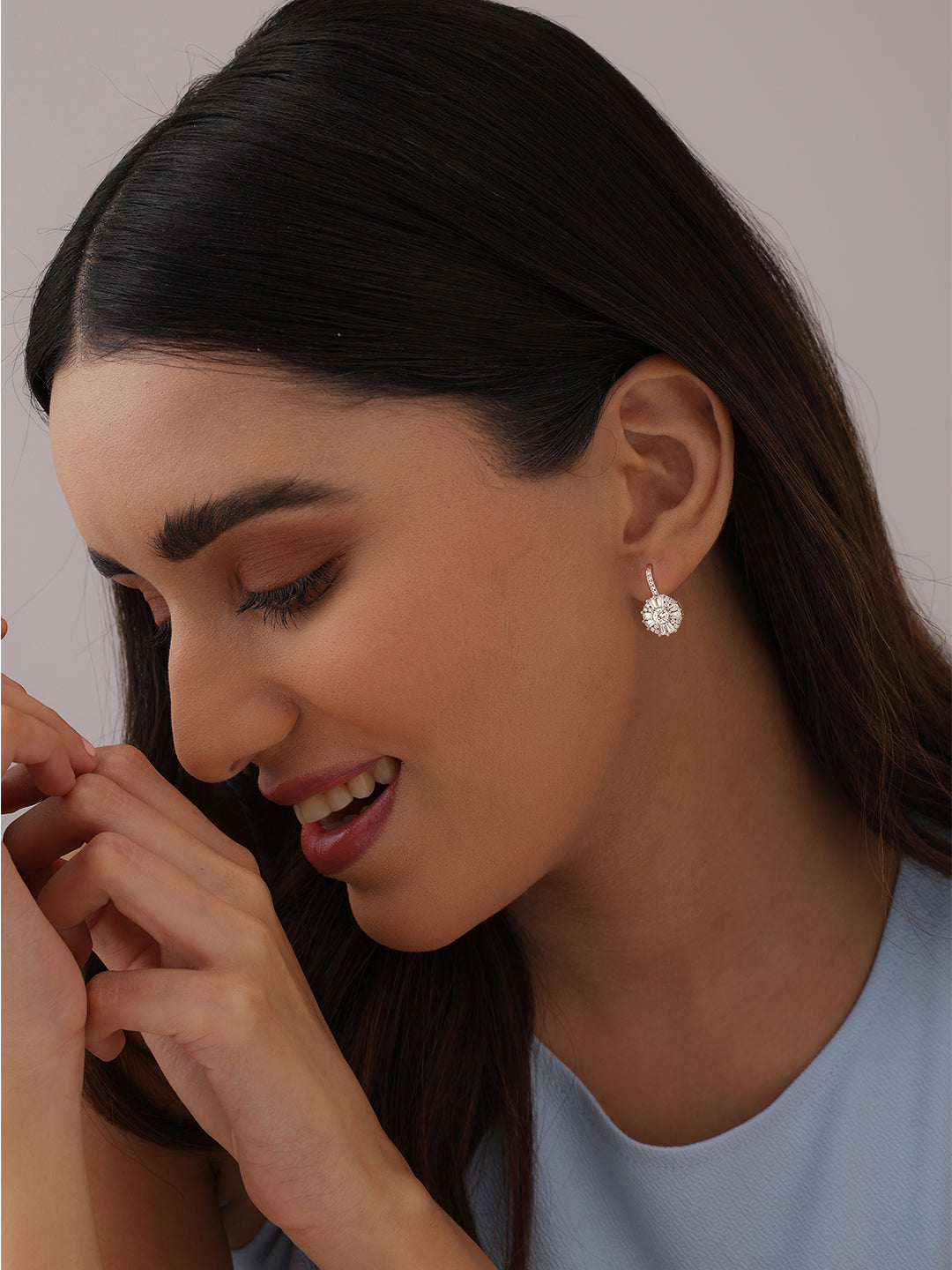 Rhodium Everyday Dangler Earrings