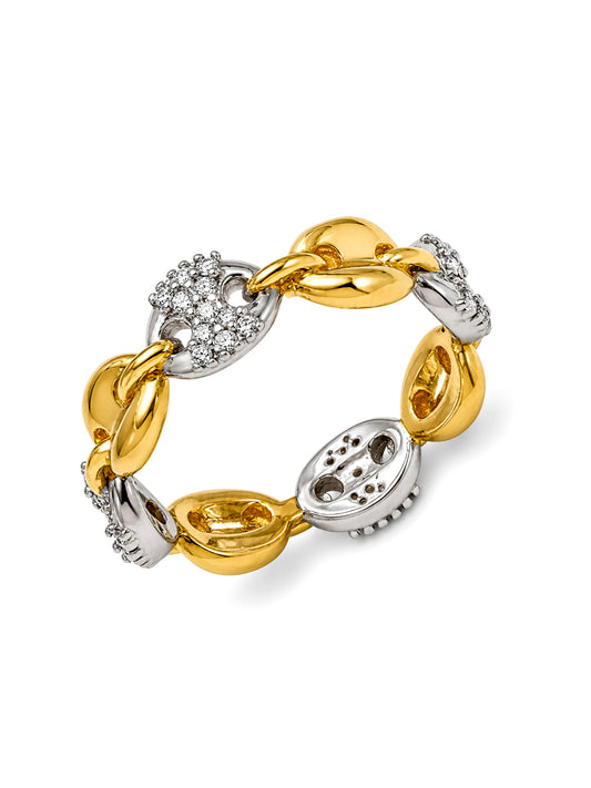 Dual Tone Eternity Ring