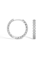 Multi-CZ Round Huggie Hoops