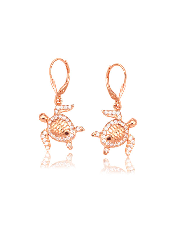 Rose Gold Long Drop Earrings