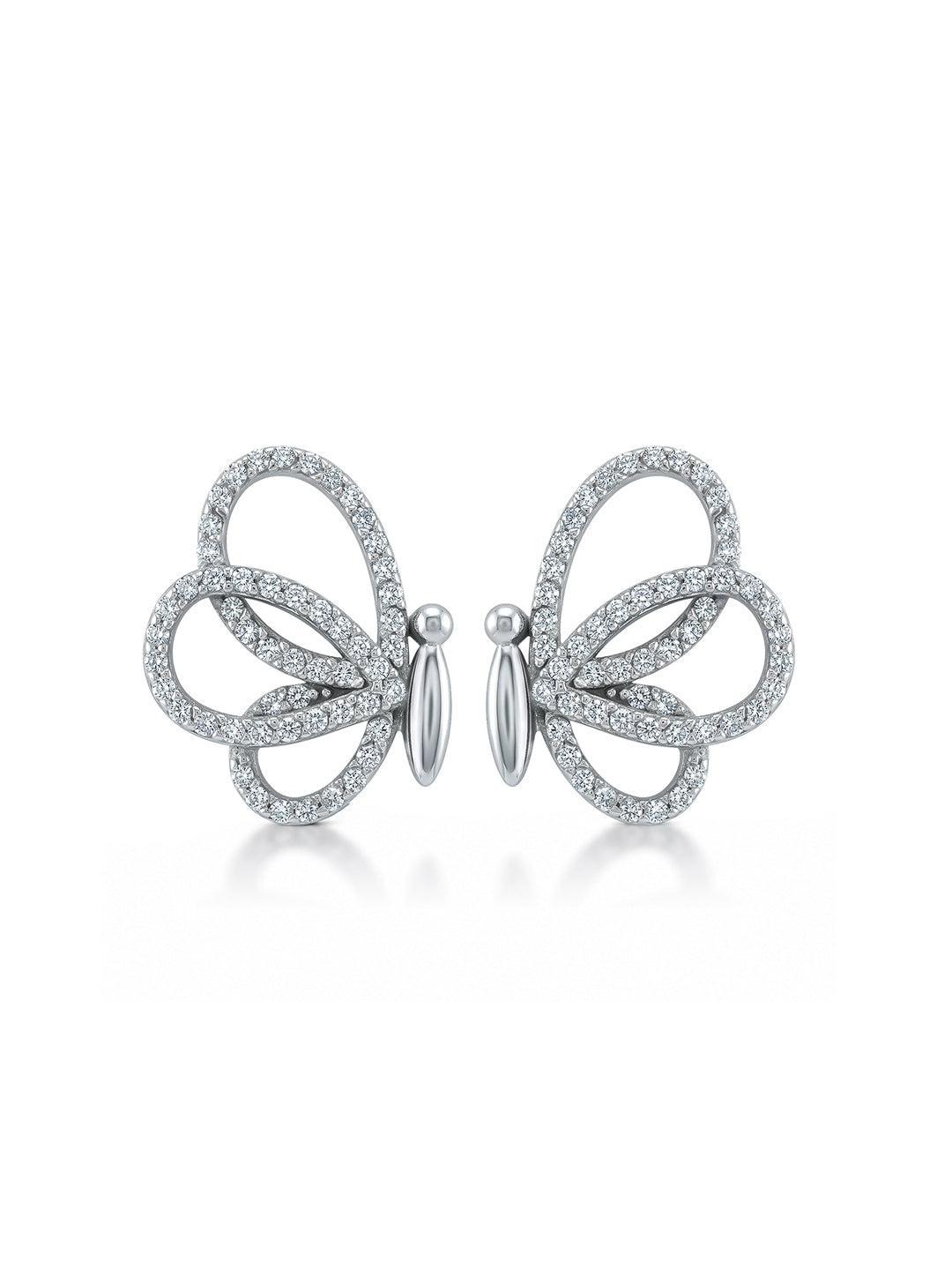 Farfalla CZ Butterfly Women's Stud Earrings