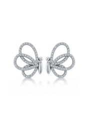 Farfalla CZ Butterfly Women's Stud Earrings