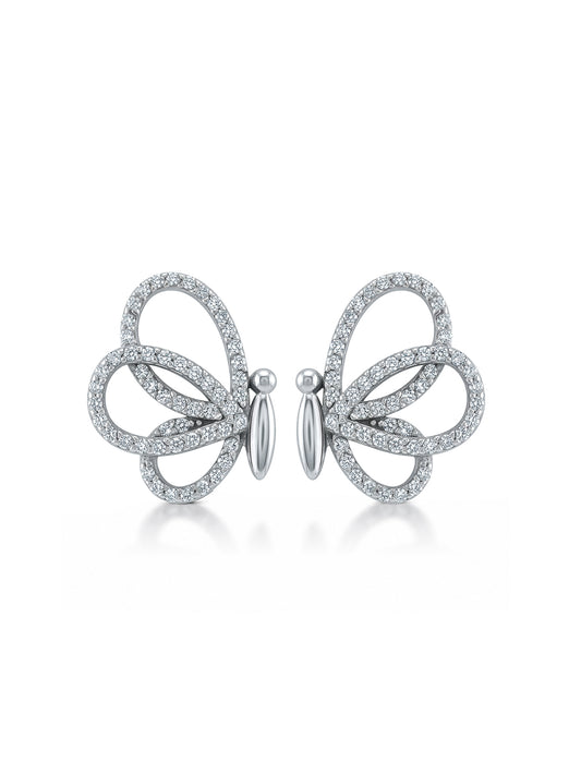 Farfalla CZ Butterfly Women's Stud Earrings