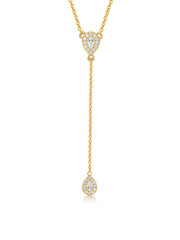 14K Auréline CZ Lariat Drop Necklace