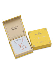 14K CZ Lariat Drop Necklace - Gift For Sister