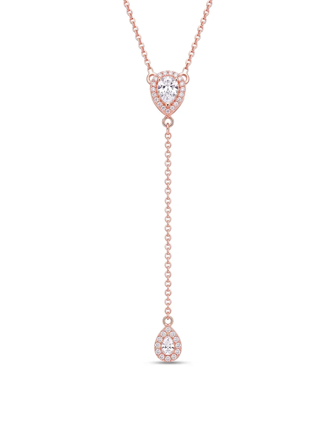 925 Sterling Silver Jewellery | 14K Aur?line CZ Lariat Drop Necklace | acpl-ecom.myshopify.com