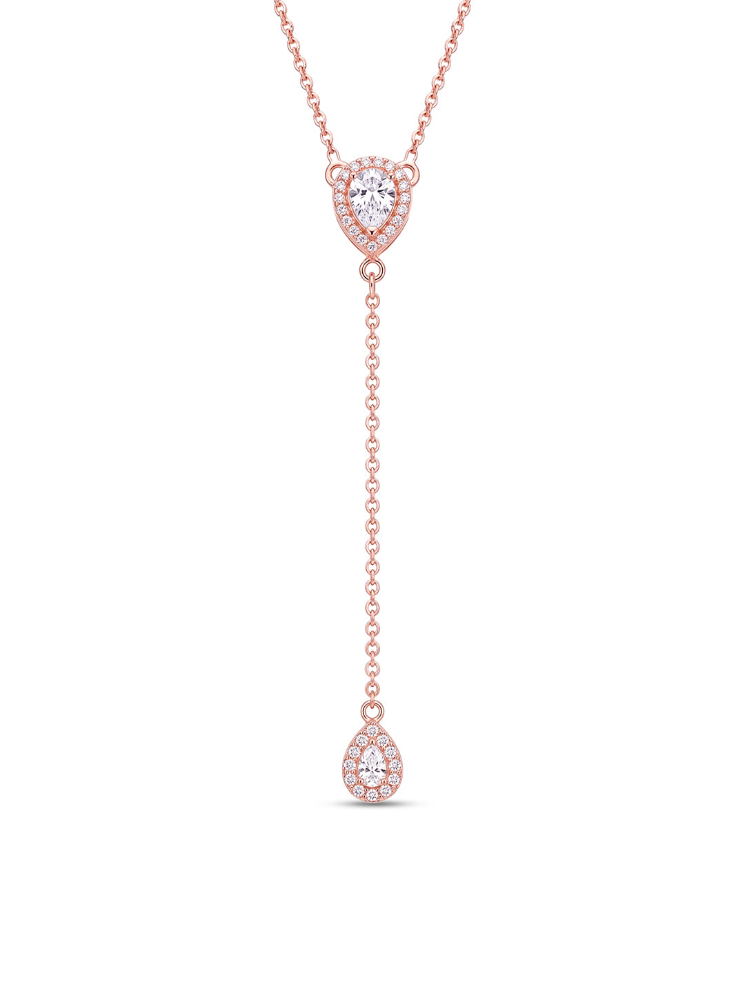 Aurelina CZ Lariat Drop Women's Necklace