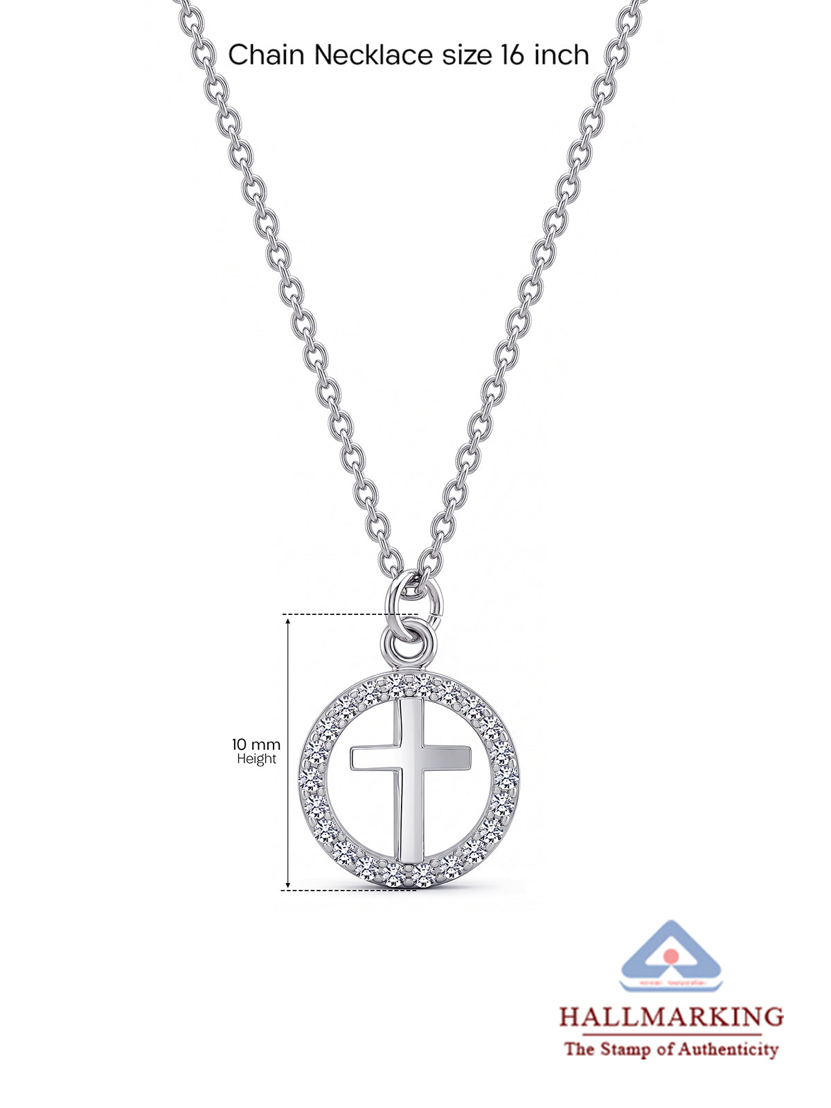 Aurelia Cross Crystal Pendant Necklace