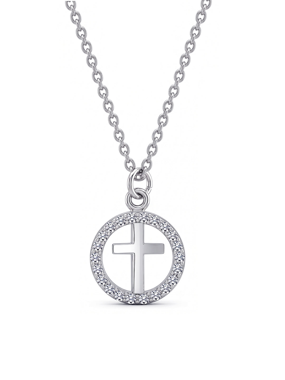 Aurelia Cross Crystal Pendant Necklace