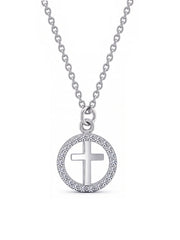 Aurelia Cross Crystal Pendant Necklace