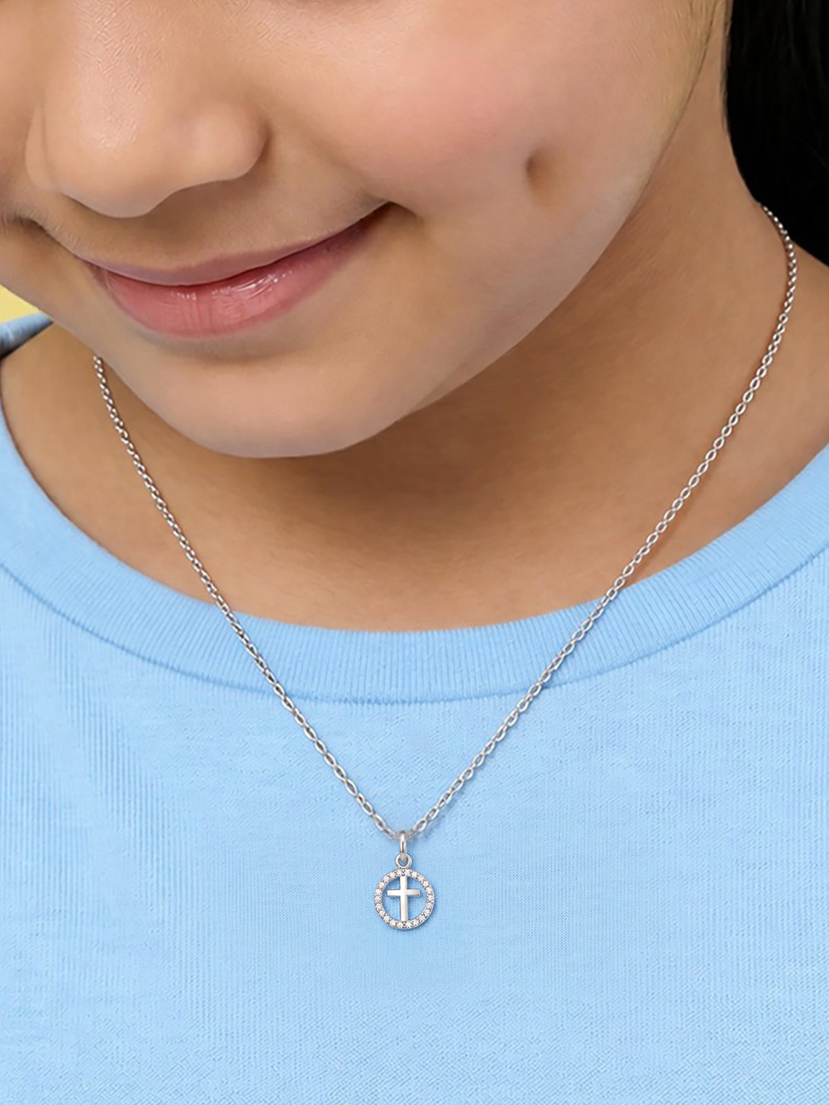Aurelia Cross Crystal Pendant Necklace
