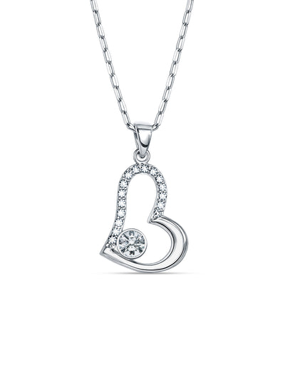 Rhodium Grace Pendant Necklace