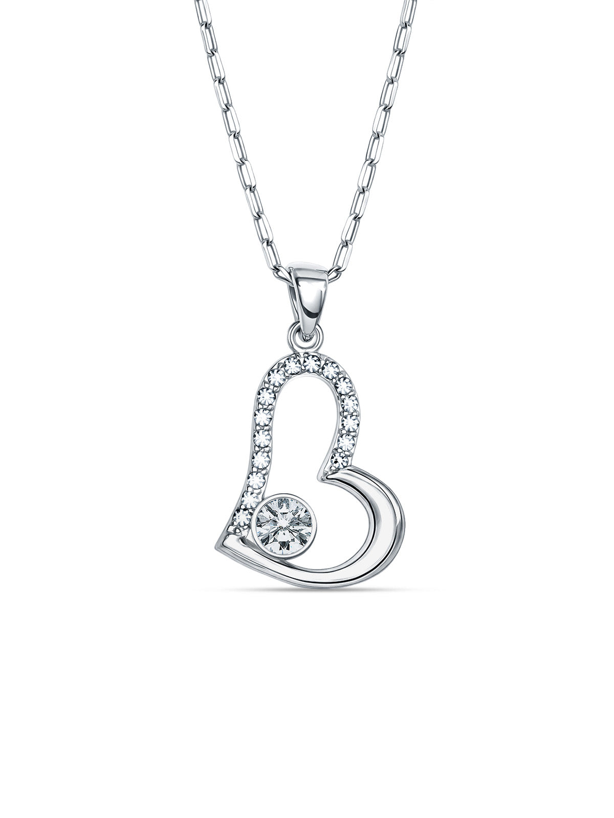 Rhodium Grace Pendant Necklace