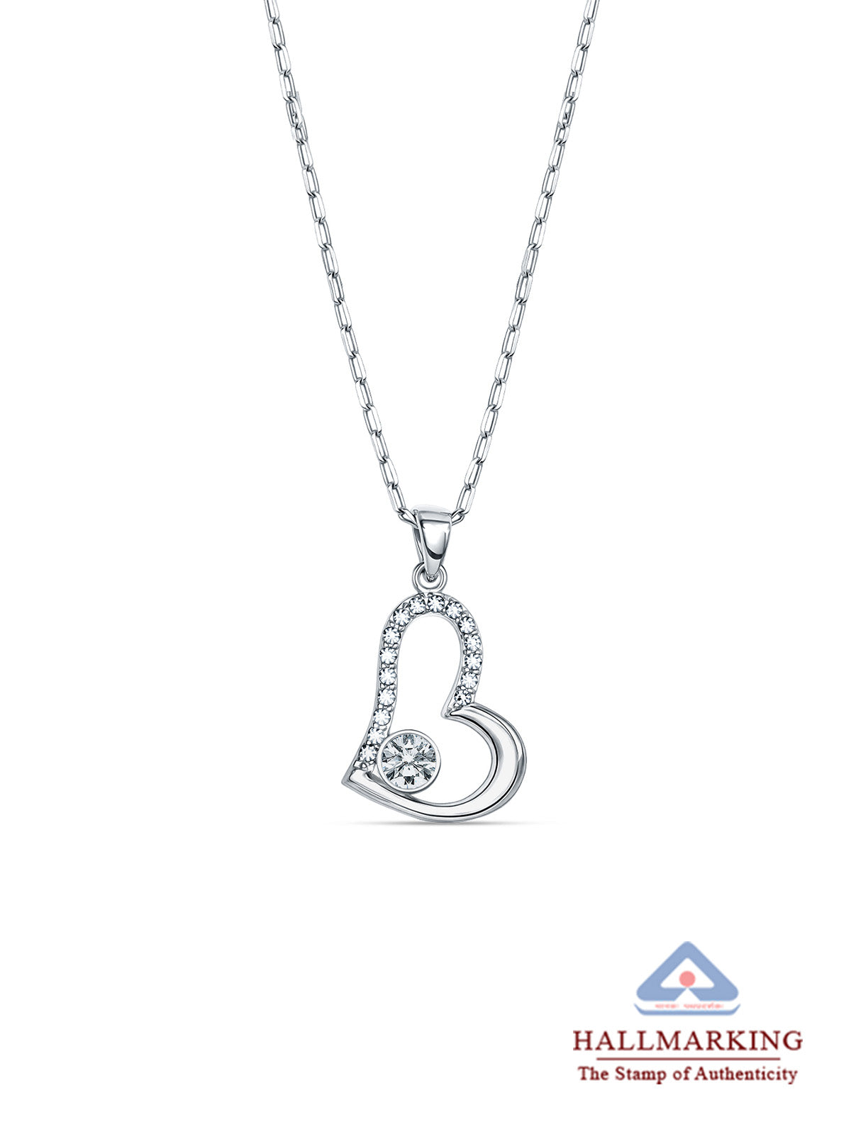 Rhodium Grace Pendant Necklace