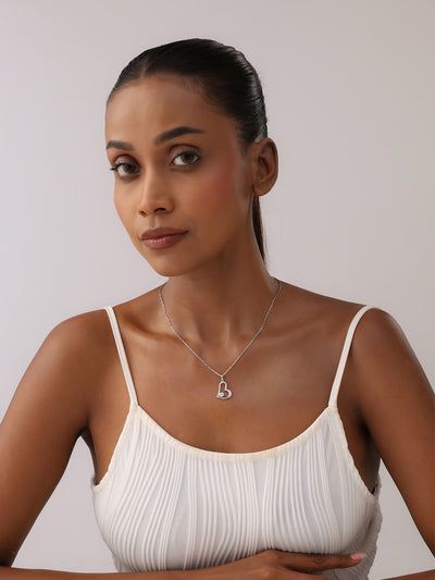Rhodium Grace Pendant Necklace