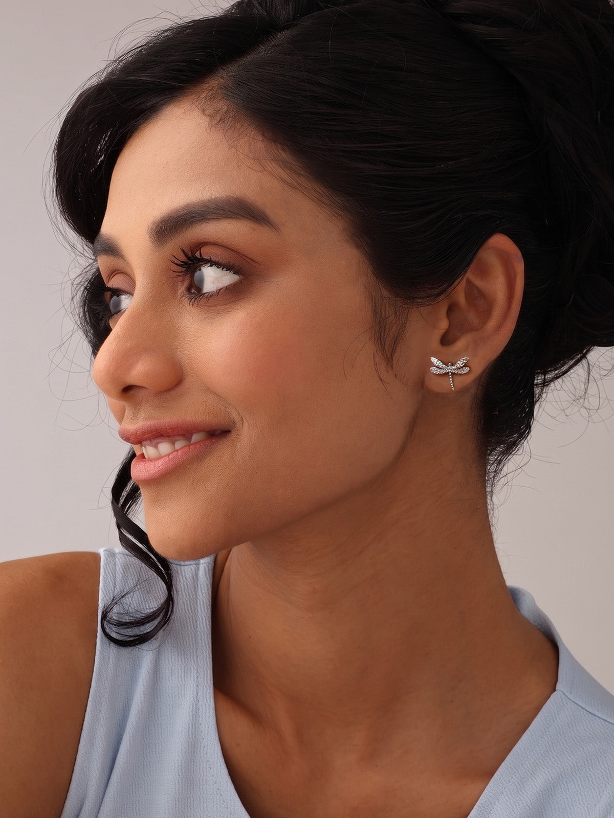 Rhodium Classic Stud Earrings