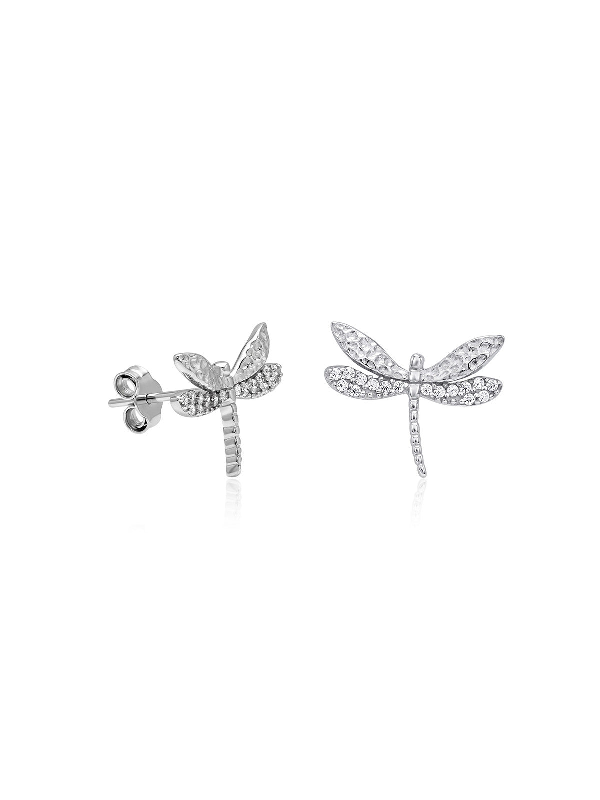 Rhodium Classic Stud Earrings