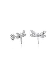 Rhodium Classic Stud Earrings