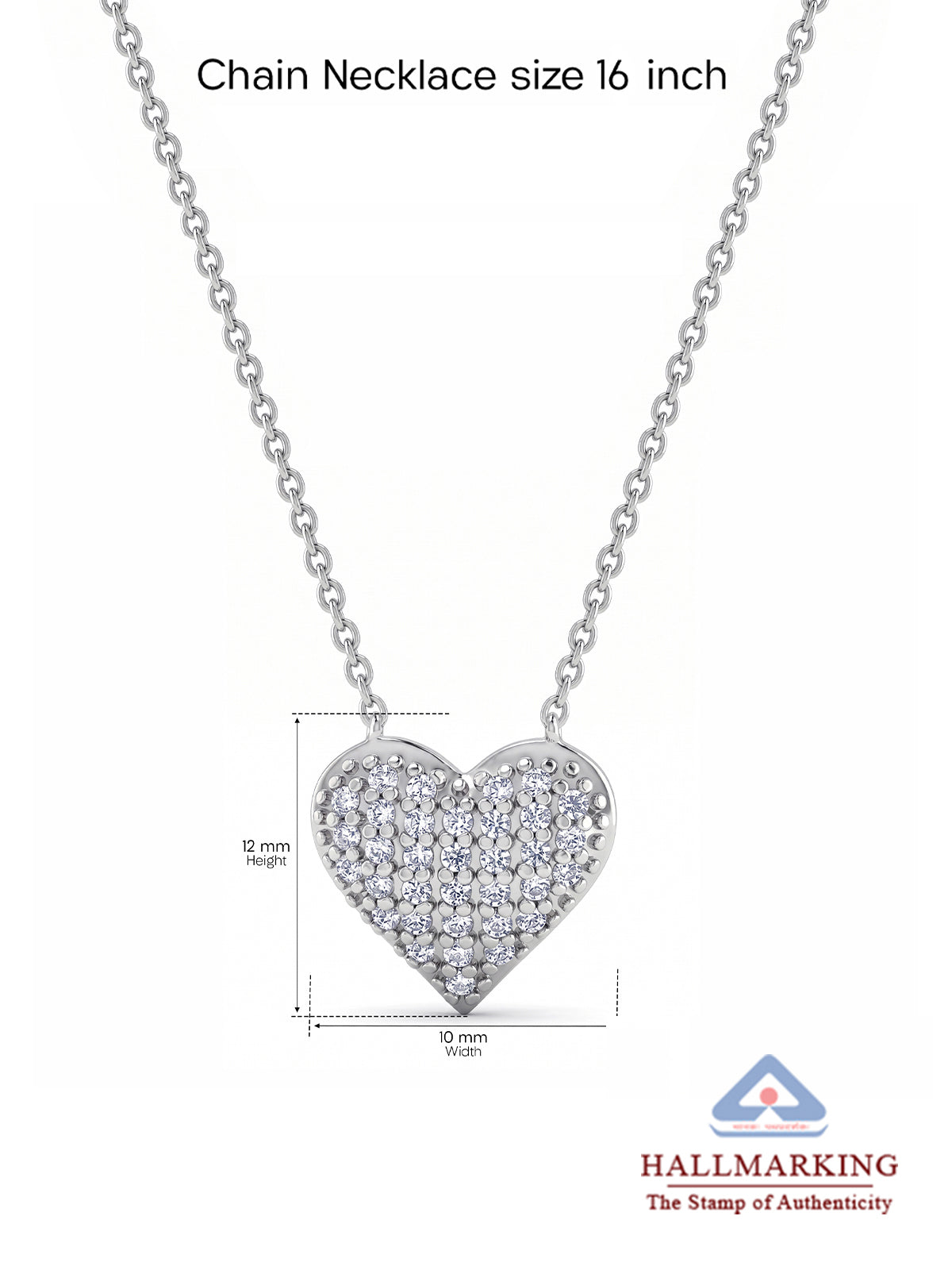Celestia Pavé Heart Crystal Necklace