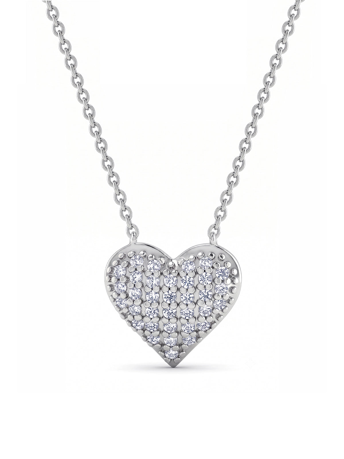 Celestia Pavé Heart Crystal Necklace