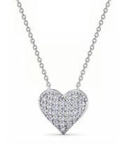 Celestia Pavé Heart Crystal Necklace