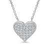 925 Sterling Silver Rhodium-Plated Heart CZ Necklace for 4 and above Years Children | Gifts for Kids