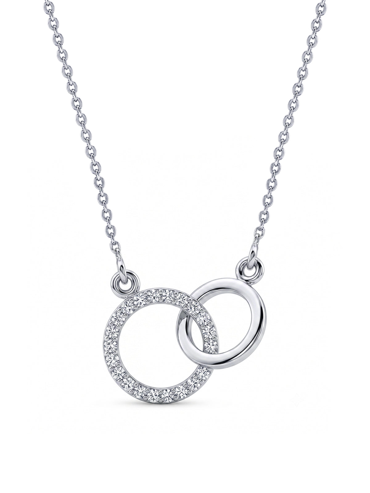 Double Circle Crystal Necklace